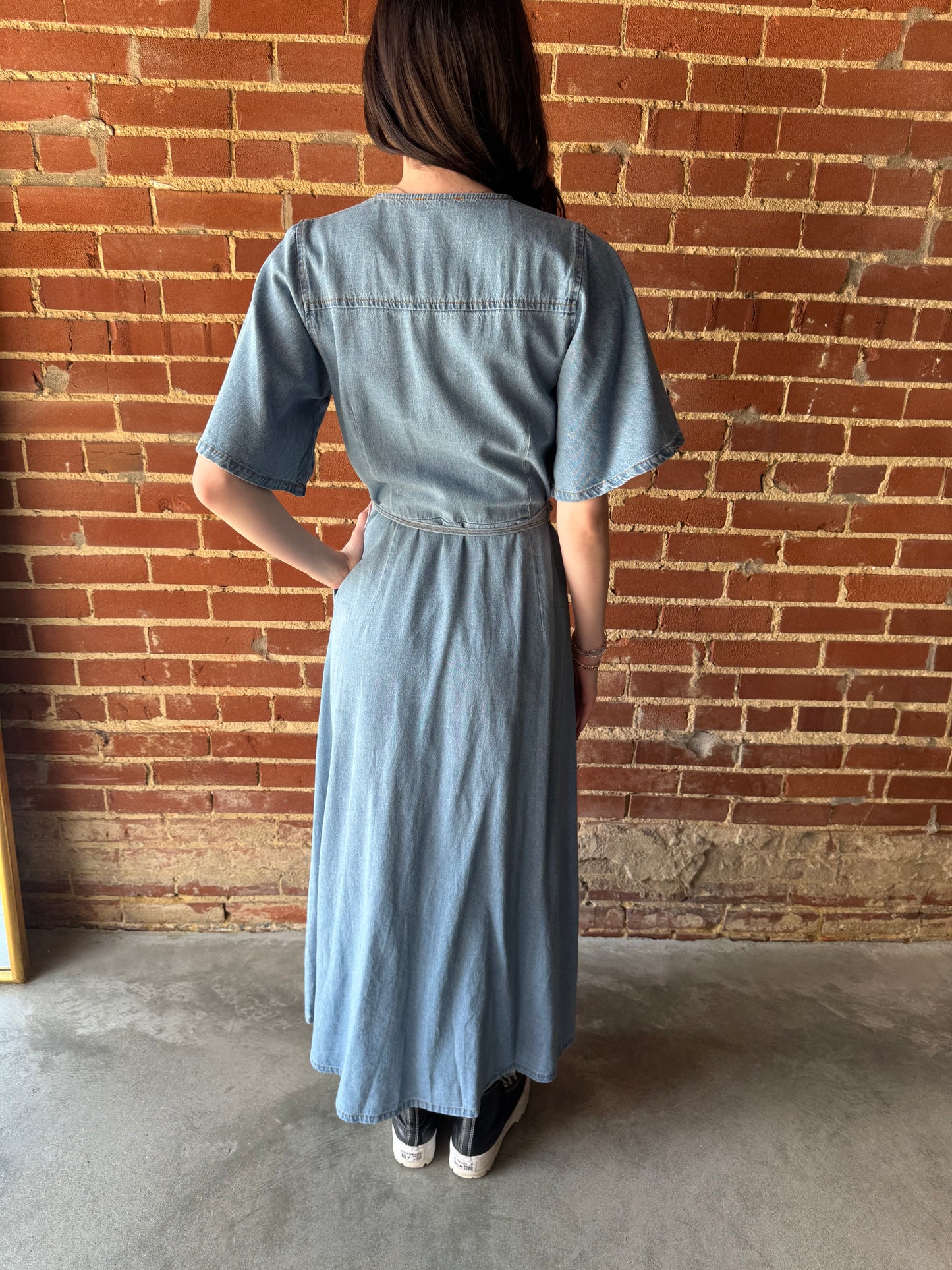 Denim Wrap Dress