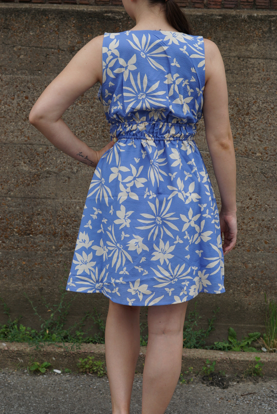 Blue Breeze Front Tie Dress