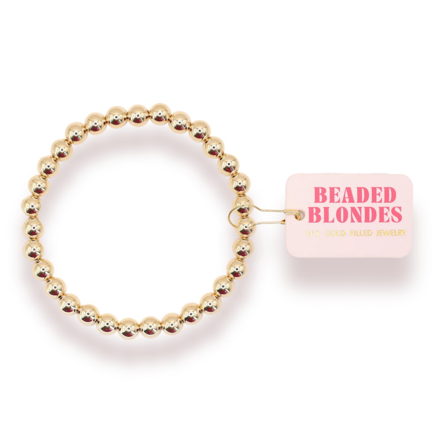 Beaded Blondes 6mm Bead Bracelet-Gold