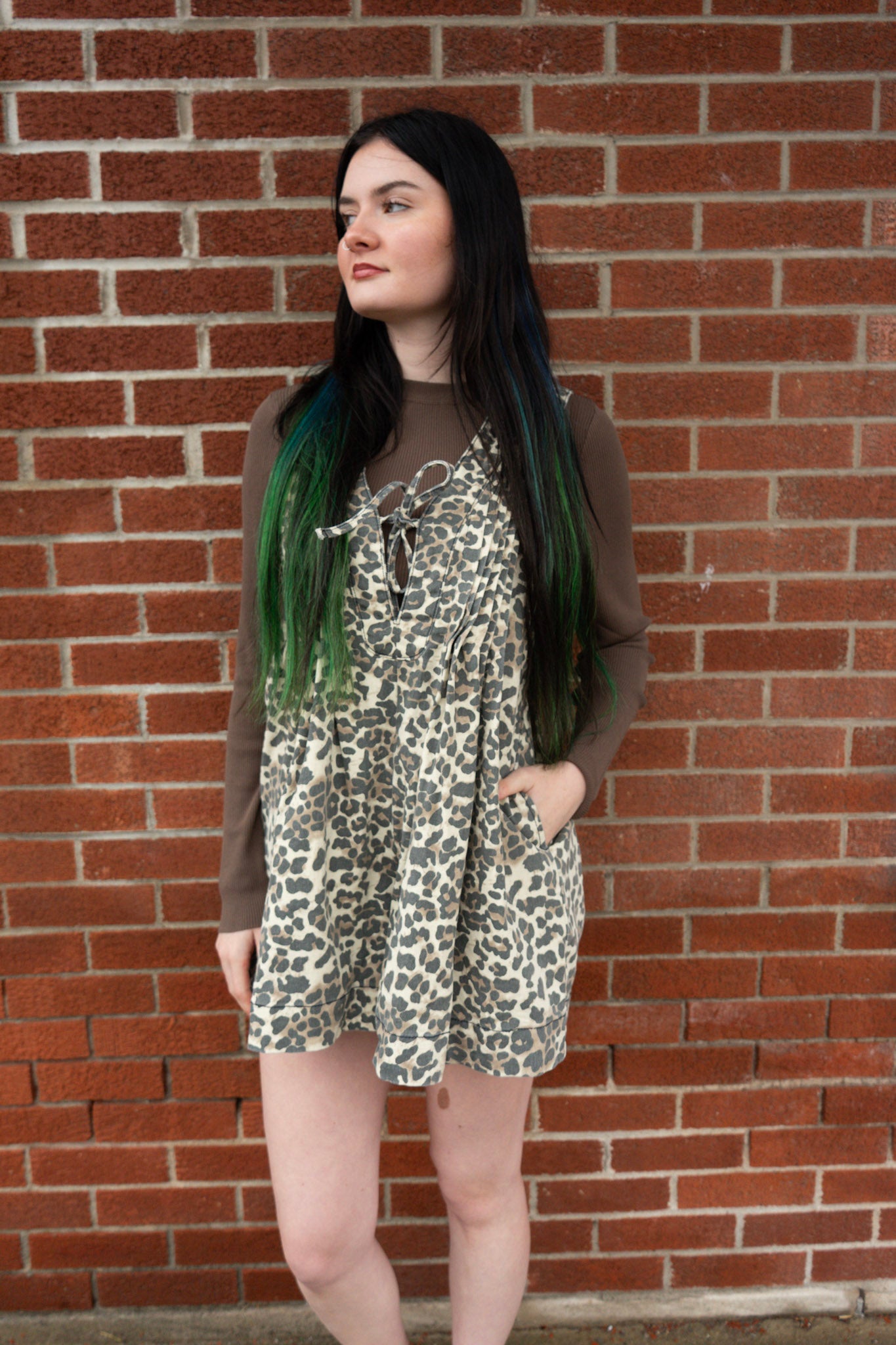 Cheetah Pleated Romper