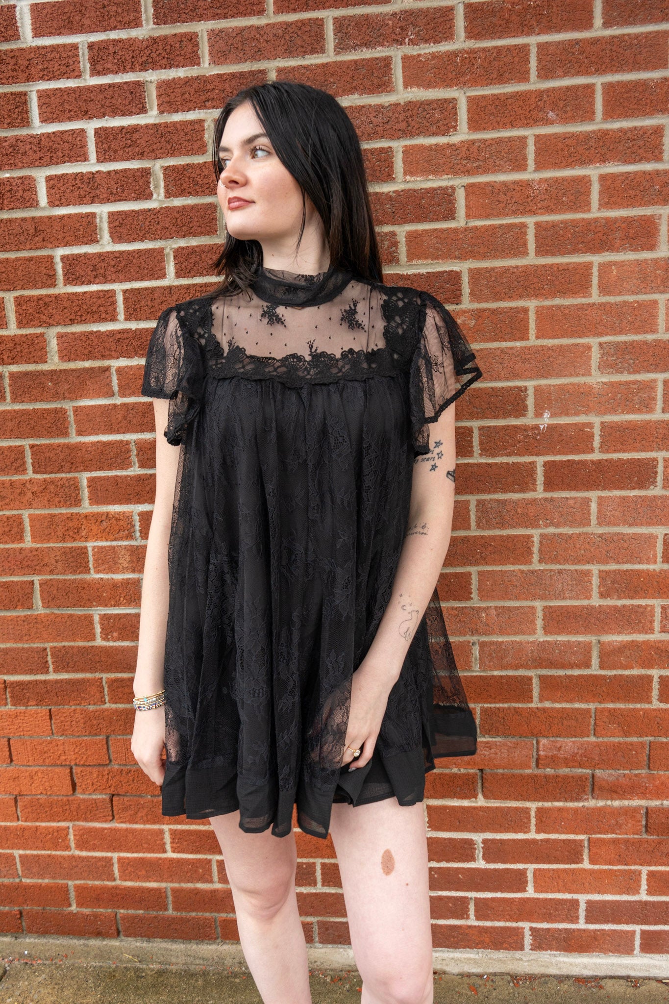 Lace Sleeve Mini dress