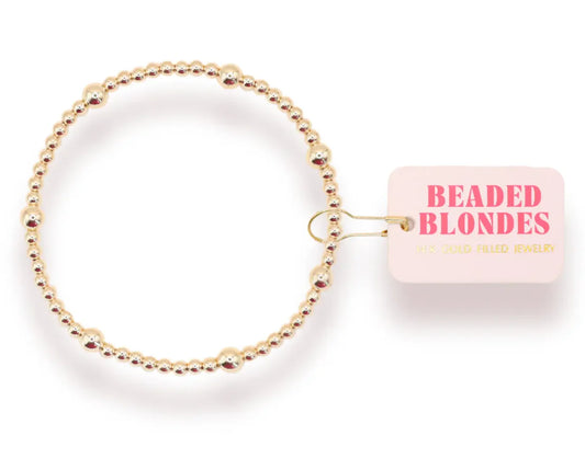 Beaded Blondes Olive Bracelet-Gold