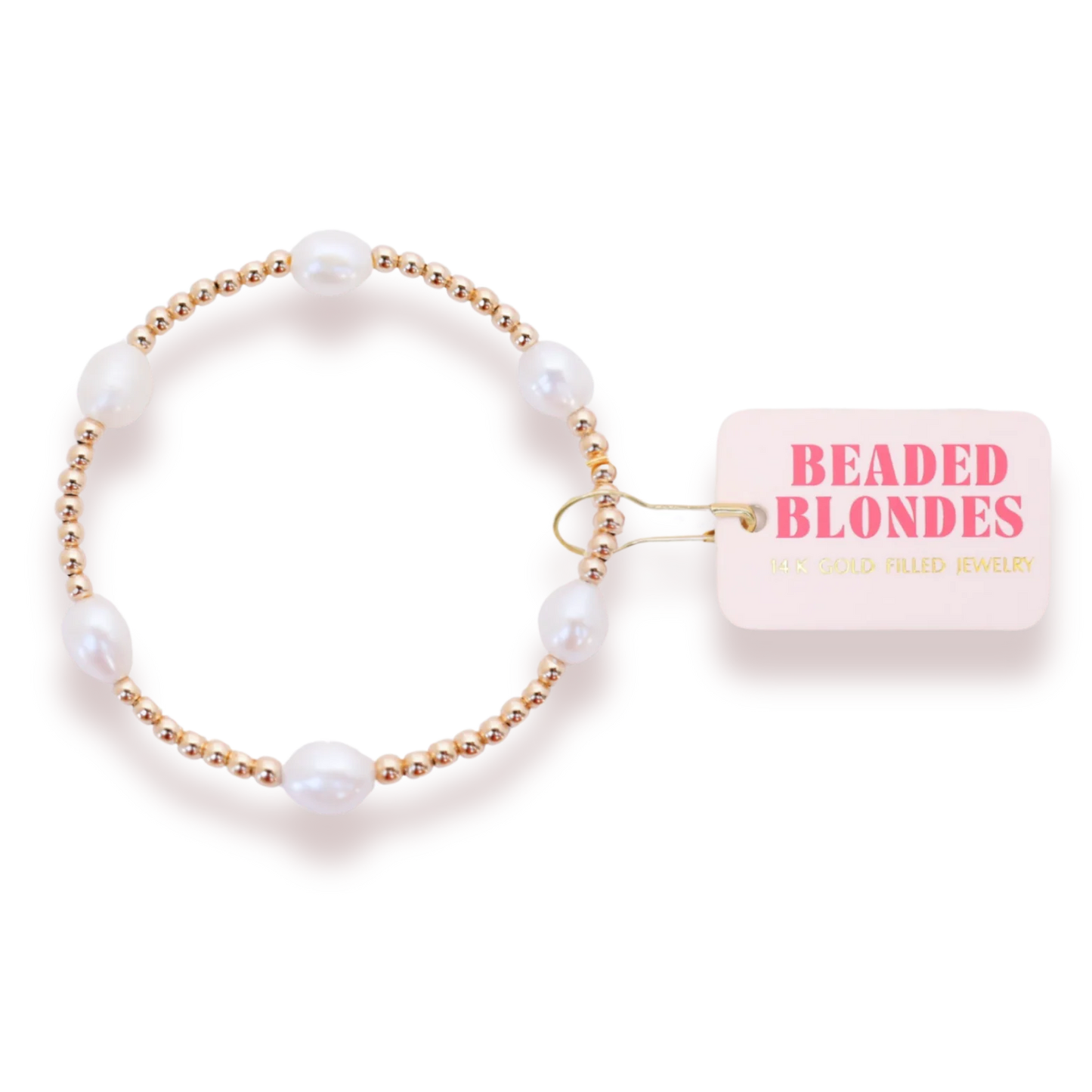 Beaded Blondes Pearl Poppi Bracelet-Gold