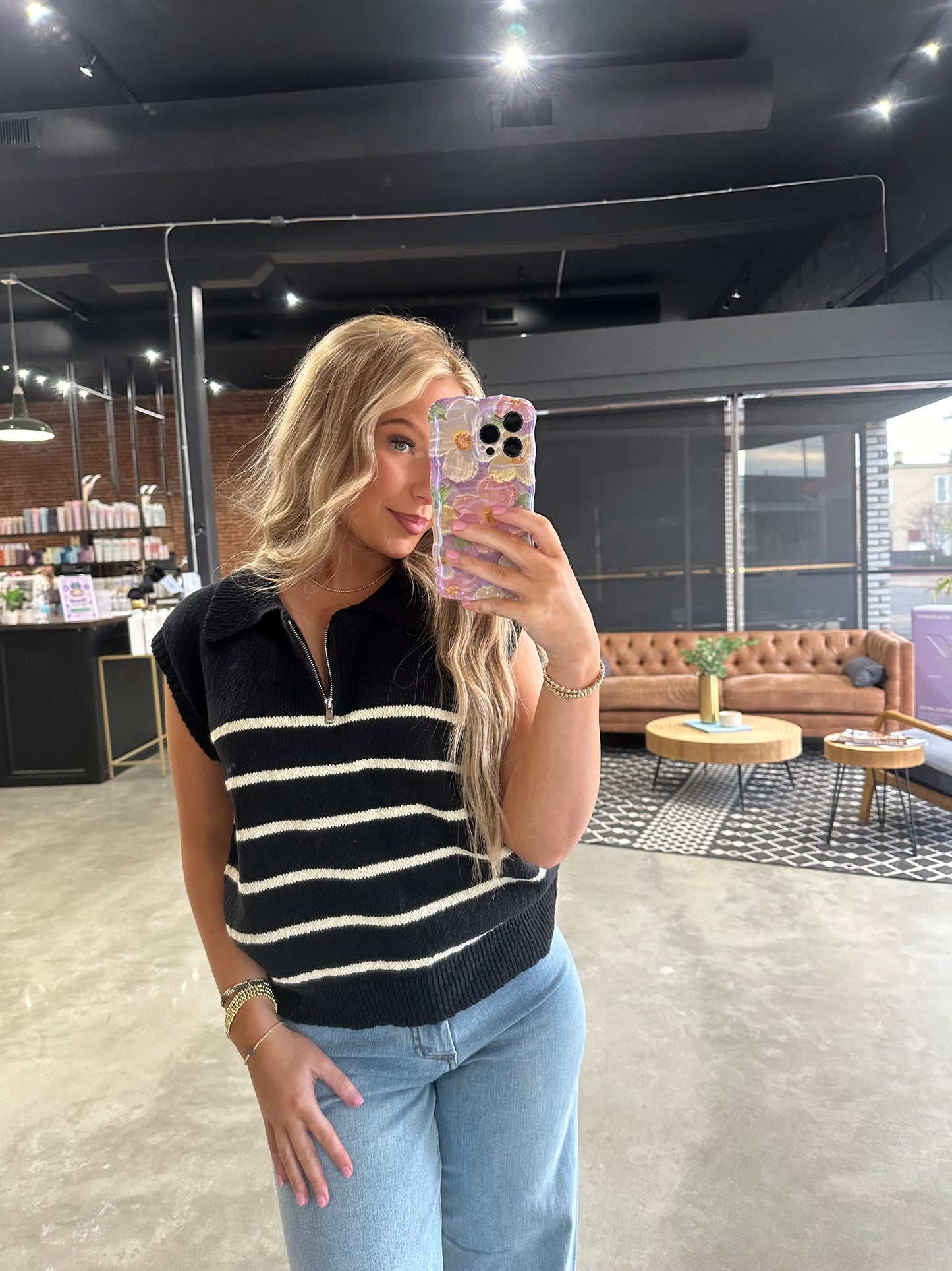Striped Sleeveless Top