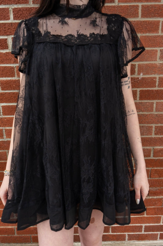 Lace Sleeve Mini dress