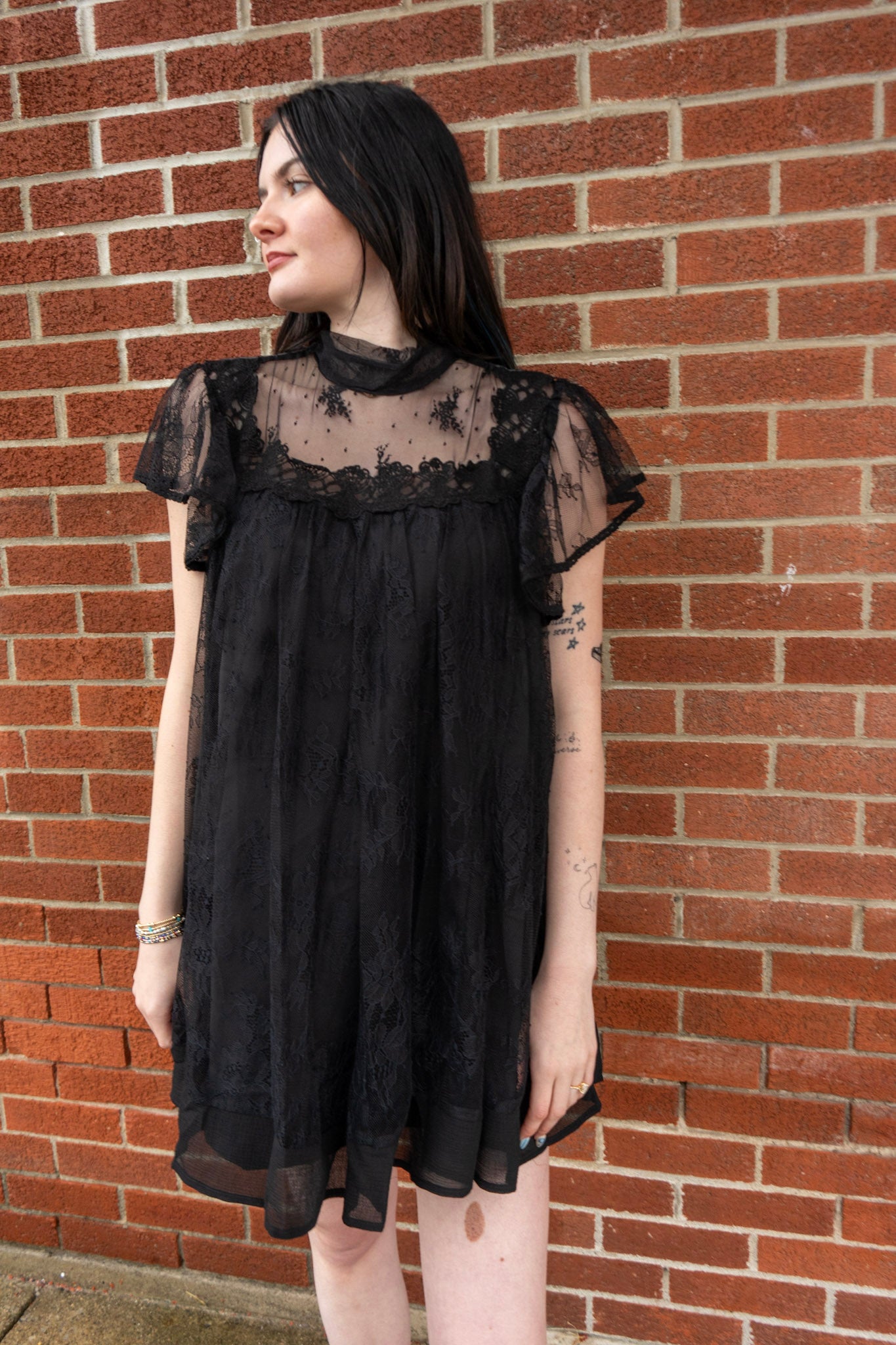 Lace Sleeve Mini dress