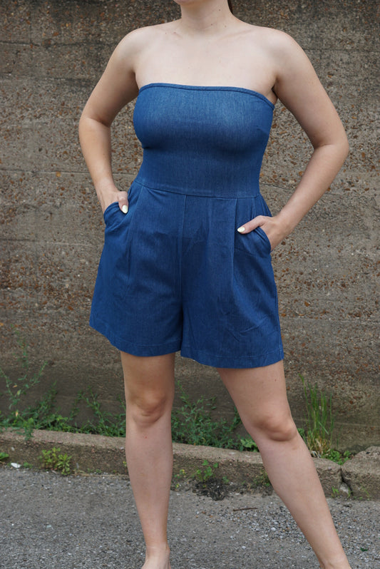 Wonderwave Stretch Denim Romper