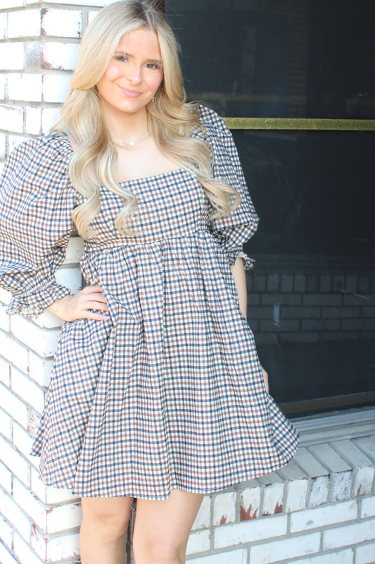 Autumn Check Dress