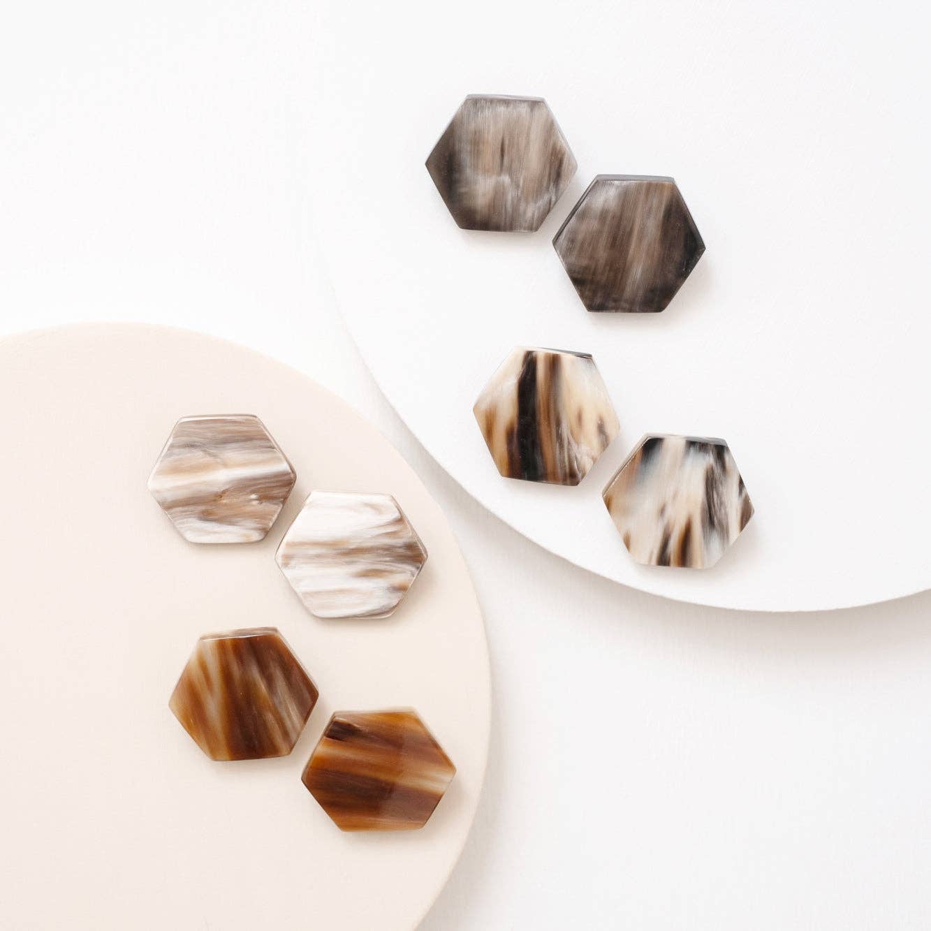 Large Honeycomb Post Earrings