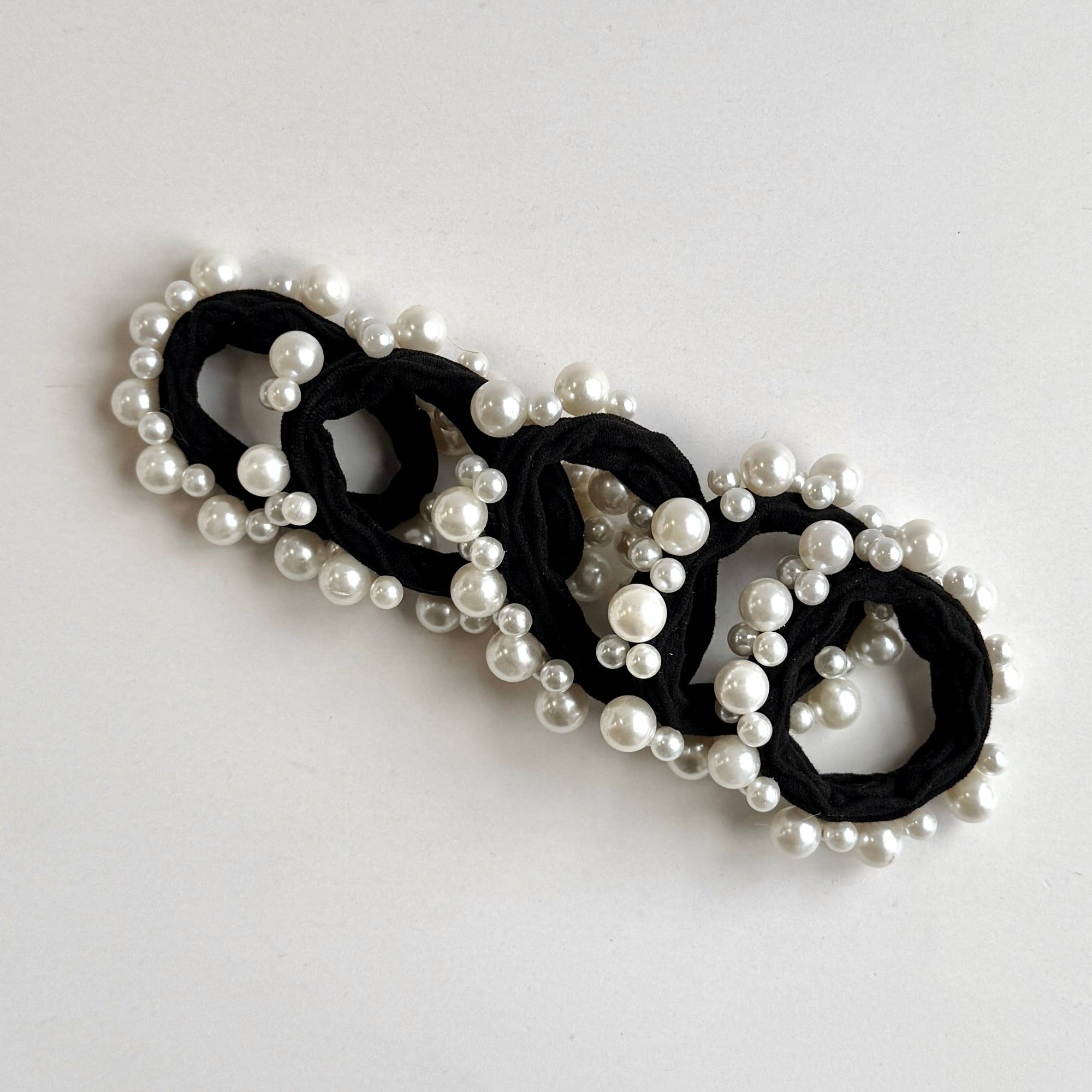 Neutral Pearl Hair Ties (Set of 5)