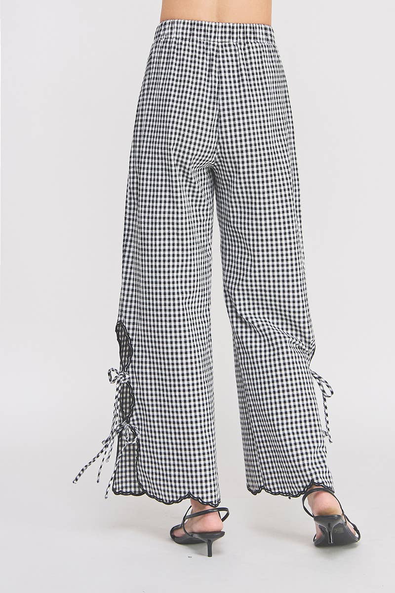 Gingham Girlie Ankle Tie Pant